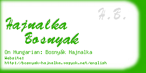 hajnalka bosnyak business card